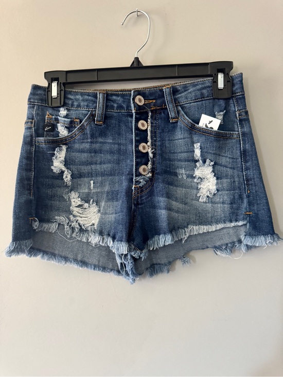 KanCan Pants - KanCan | dark washed button fly high waisted shorts | S